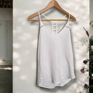 Lululemon White Spaghetti Strap Top Strappy Back 8